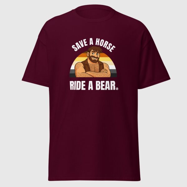 Save A Horse Ride A Bear - Funny Gay Tee - Image 3