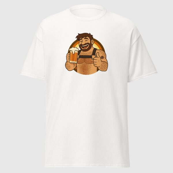 Russell Bear Drinking Beer - Gay Pride Shirt - Image 5