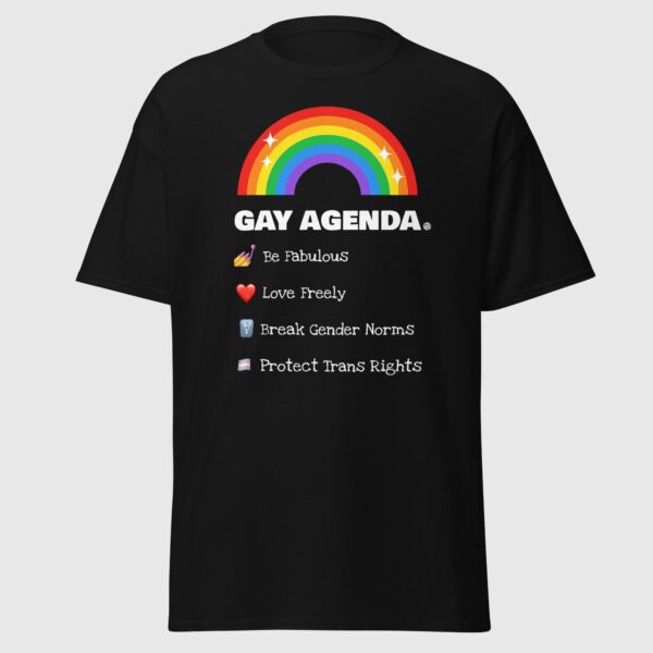 Gay Agenda - Funny Gay Pride Shirt - Image 2