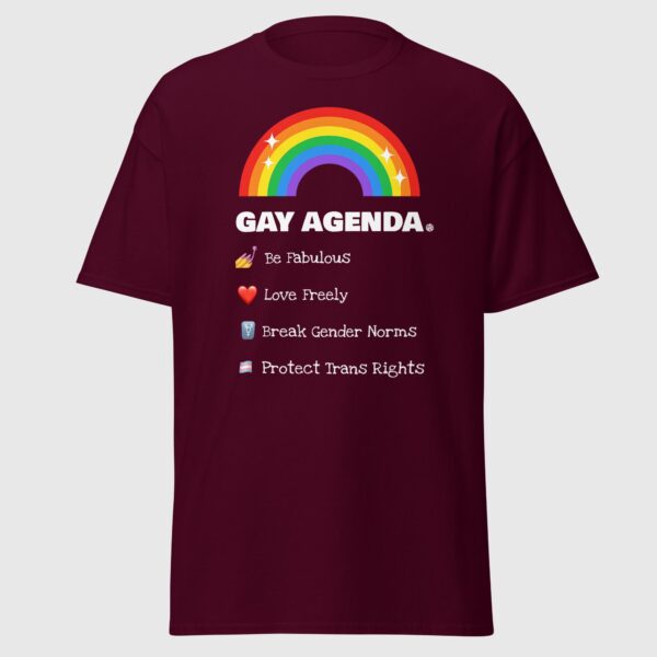 Gay Agenda - Funny Gay Pride Shirt - Image 3