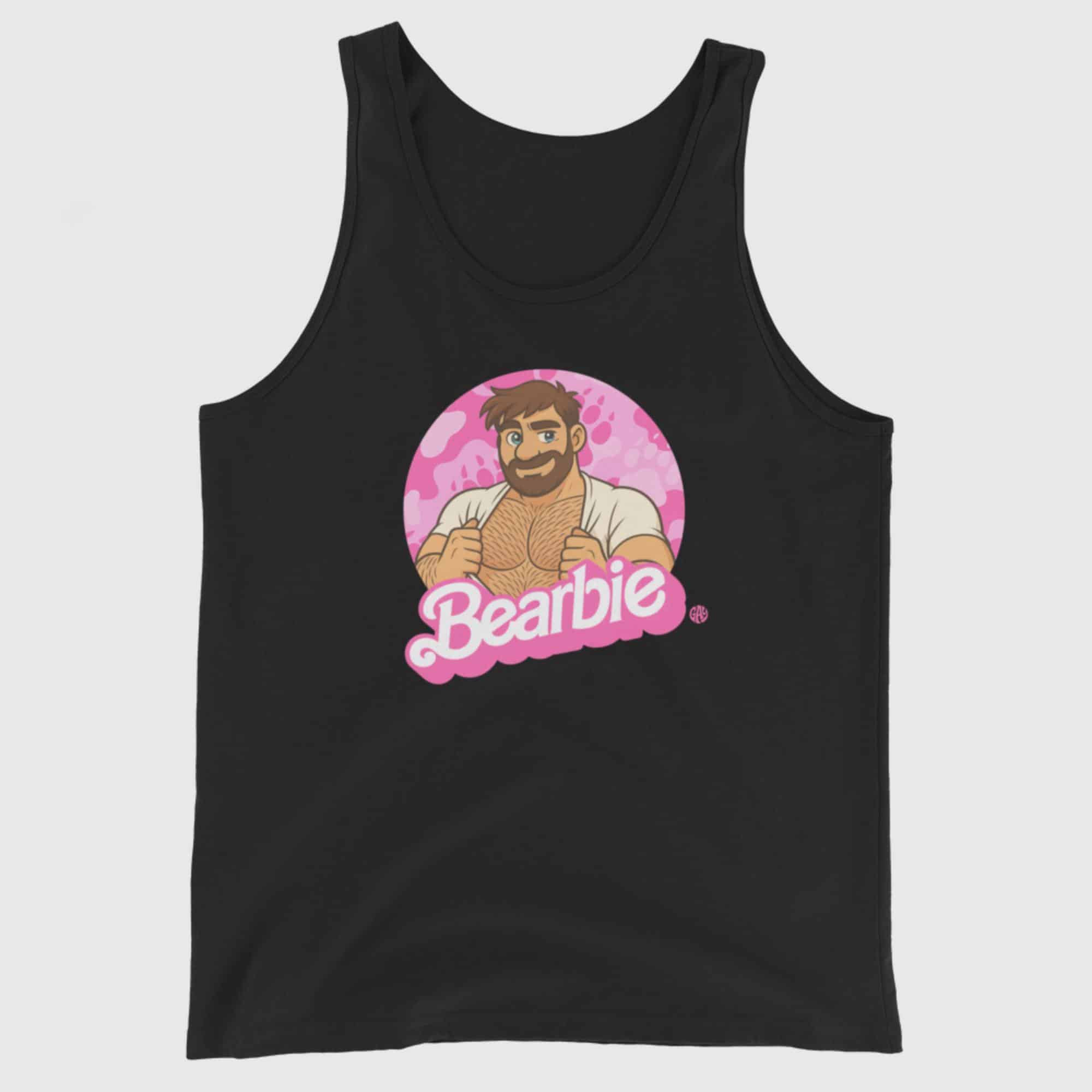 Russell Bearbie – Funny Gay Bear Tank Top - Image 2