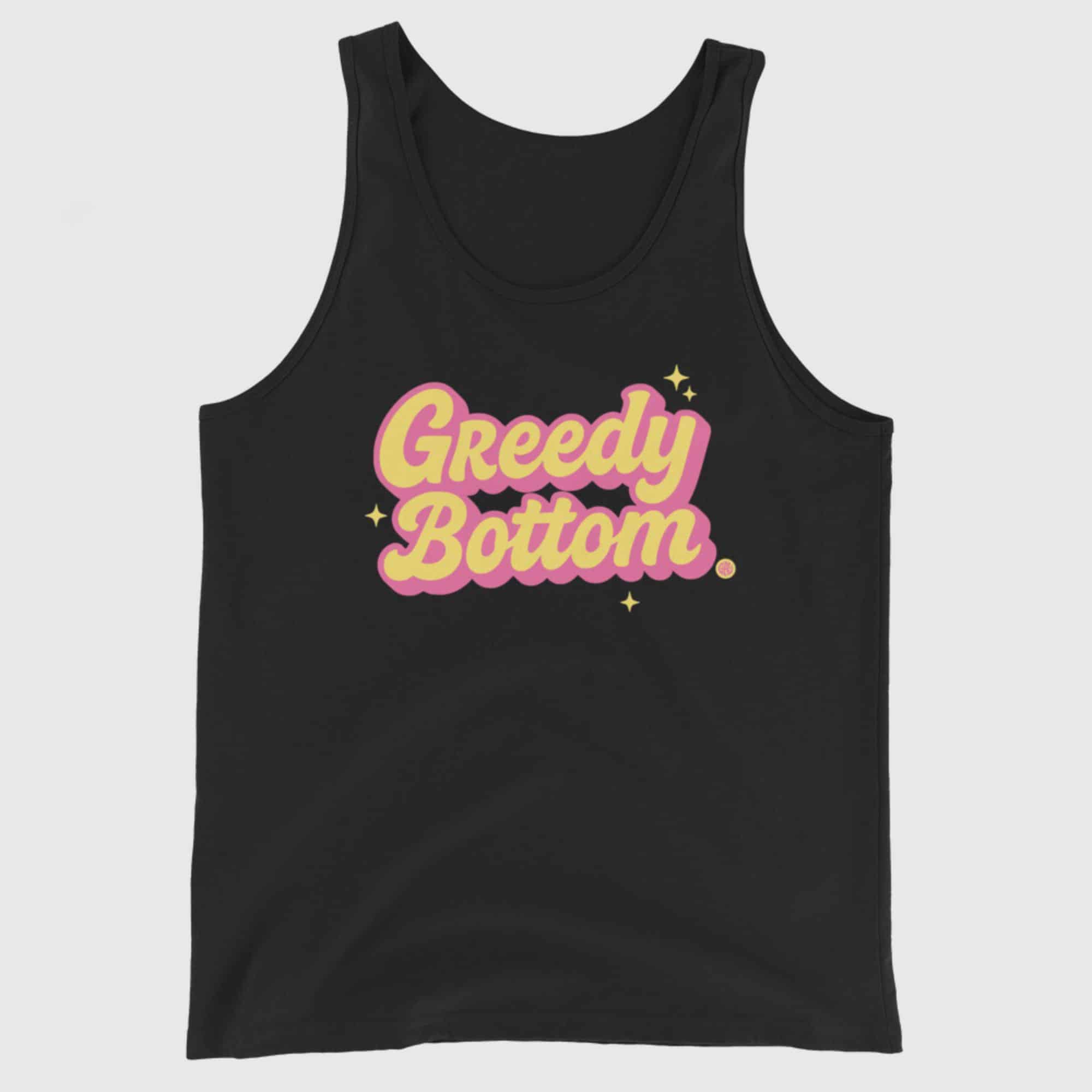 Greedy Bottom – Fun Gay Tank Top - Image 2
