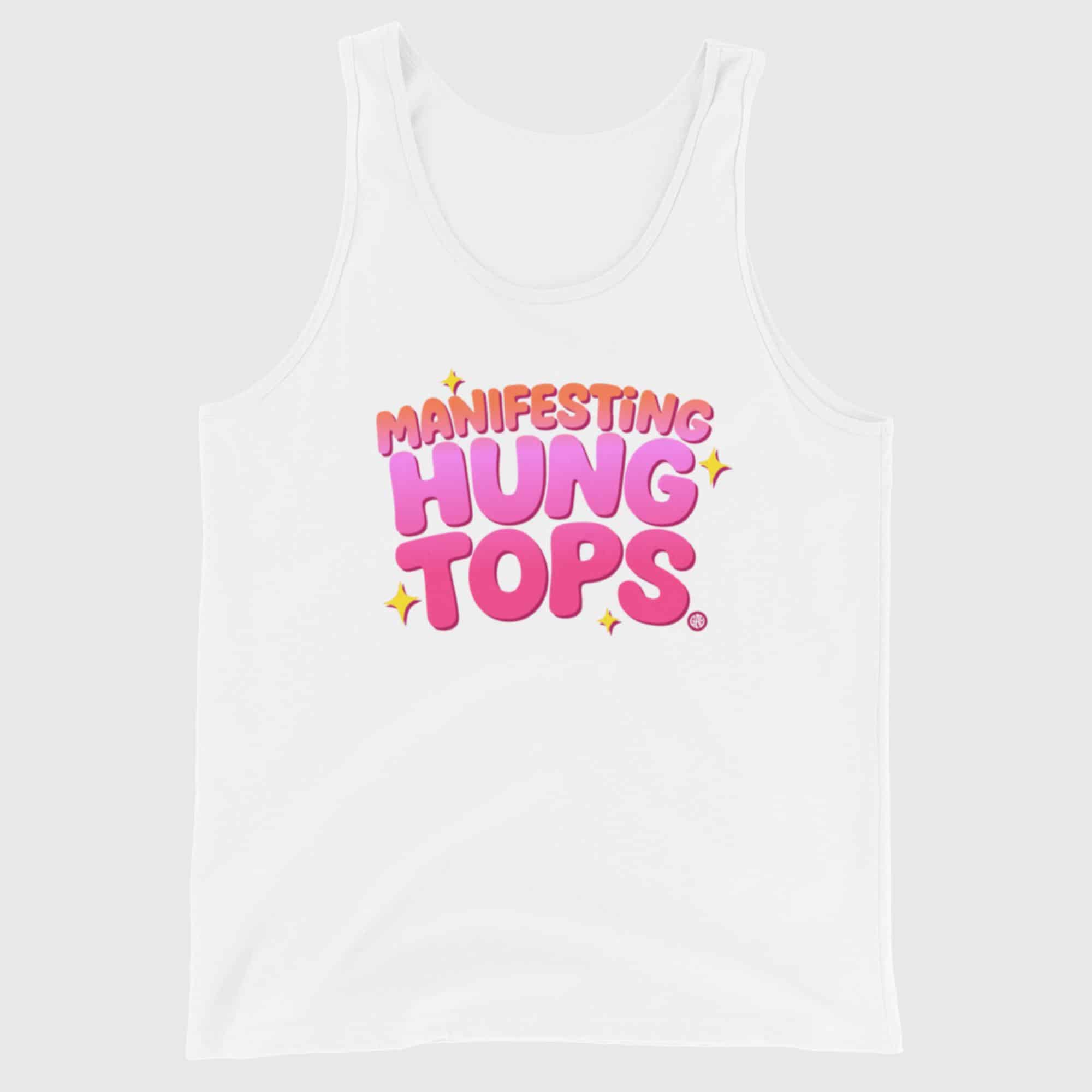 Manifesting Hung Tops – Funny Gay Bottom Tank Top - Image 2