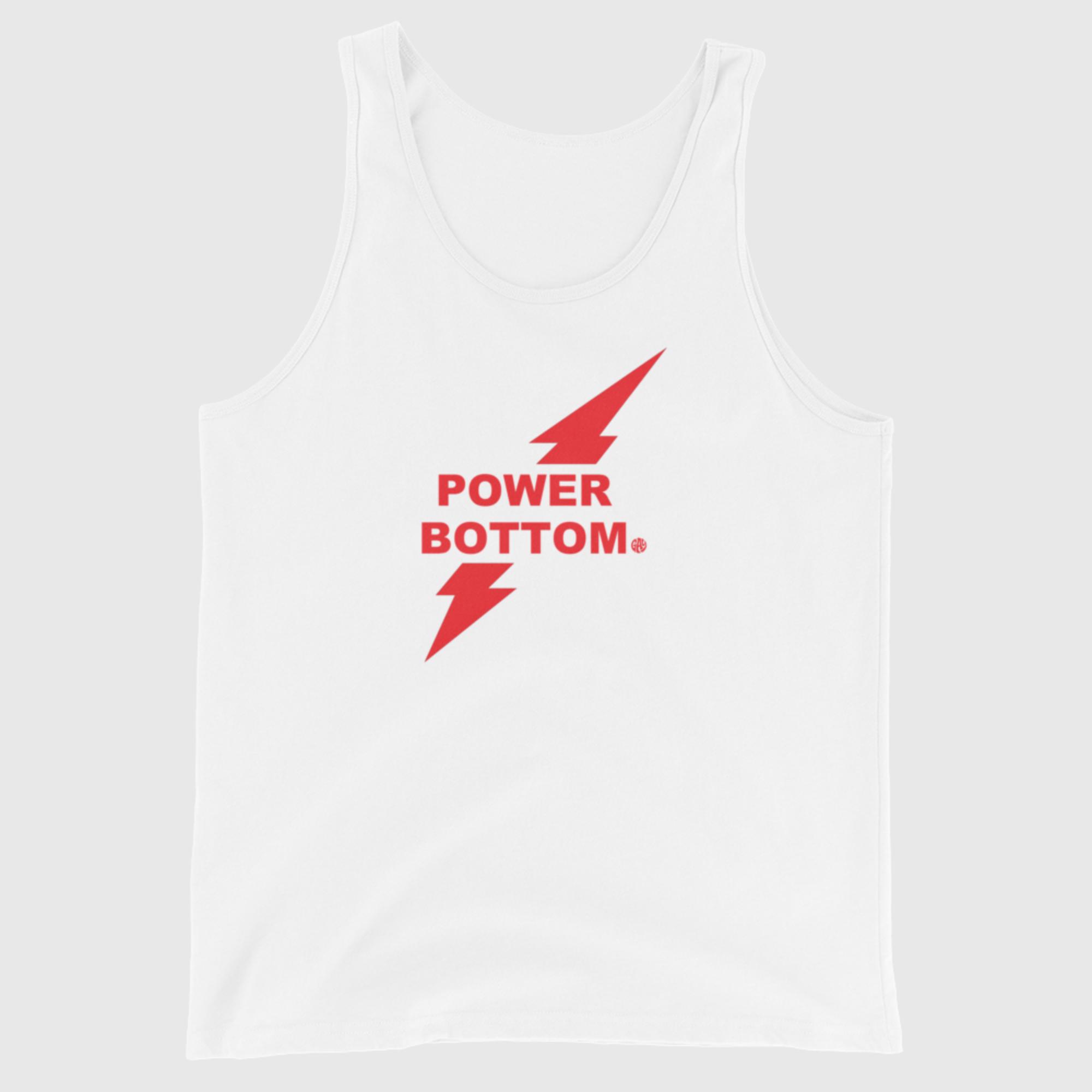 Power Bottom – Rush Poppers – Fun Gay Tank Top - Image 2